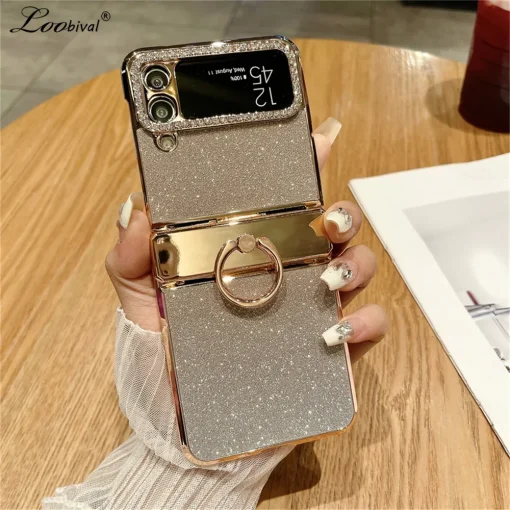 Funda para soporte de anillo brillante para Samsung