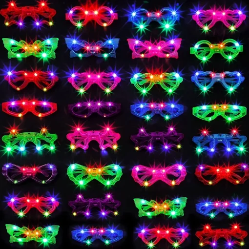 Gafas LED de neón que brillan en la oscuridad