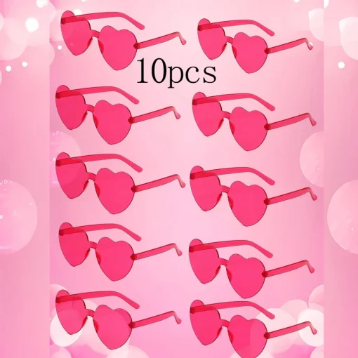 Gafas de Sol con Forma de Corazón, 10 Unidades