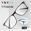 Gafas de lectura VICKY clásicas de titanio cuadradas para hombre Anti-luz azul Miopía Puede personalizar gafas recetadas 007