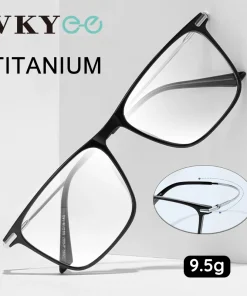 Gafas de lectura VICKY clásicas de titanio cuadradas para hombre Anti-luz azul Miopía Puede personalizar gafas recetadas 007