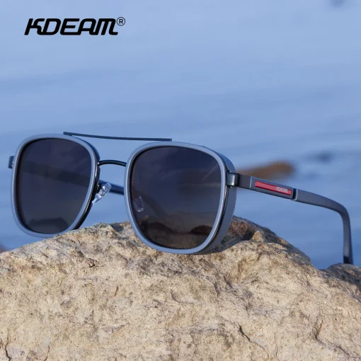 Gafas de sol polarizadas KDEAM Shield con cubierta