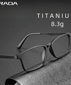 Gafas graduadas cuadradas de titanio ultraligeras retro cómodas