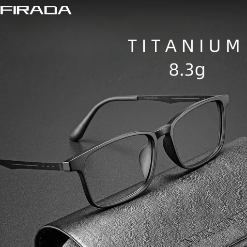 Gafas graduadas retro ultra ligeras de titanio FIRADA