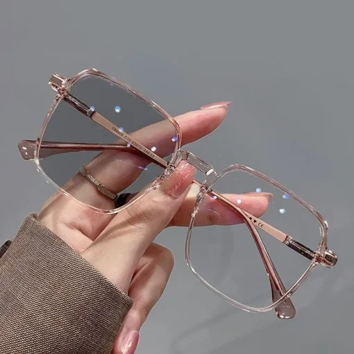 Gafas grandes fotocromáticas antirradiación para mujerhombre, lentes de transición reemplazables