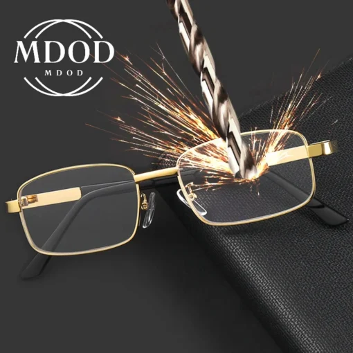 Gafas lectura metal cuadradas para hombre y mujer