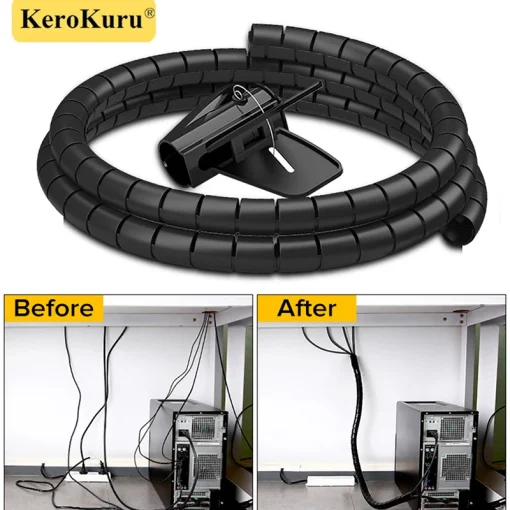 Gestor de cables, protector espiral flexible