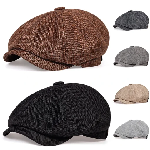 Gorra Boina Casual Retro Primavera Otoño para Hombre