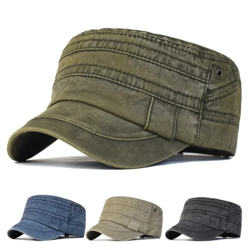 Gorra Plana Algodón Casual Delgada Ajustable