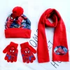 Gorra bufanda guantes de Spiderman otoño