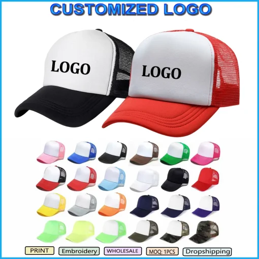 Gorra camionera con visera de verano unisex con logo personalizado