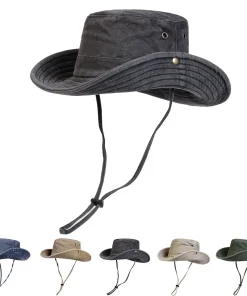 Gorra cubo lavada de gran visera para hombre