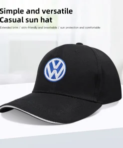 Gorra de béisbol bordada con emblema de VW para Volkswagen