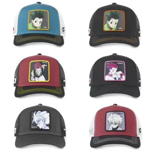 Gorra de béisbol de algodón de alta calidad, marca de anime y dibujos animados, gorra de camionero de malla para hombre y mujer