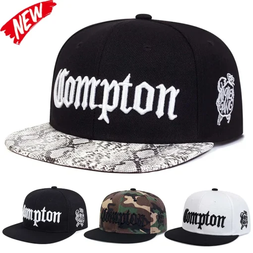 Gorra de béisbol unisex Compton bordada