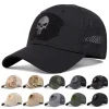 Gorra de béisbol unisex con bordado de calavera