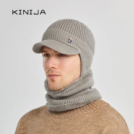 Gorra de invierno para hombre, gorro de punto, gorro de béisbol