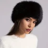 Gorra de invierno sin ala de piel de imitación engrosada