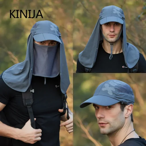 Gorra plegable de secado rápido con visera 360°