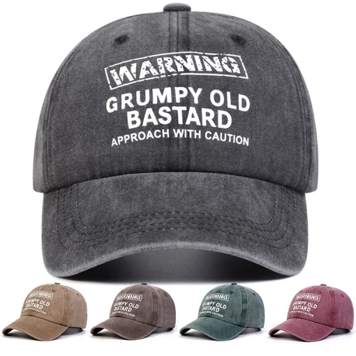 Gorra unisex con estampado de ADVERTENCIA VIEJO BASTARDO GRUÑÓN