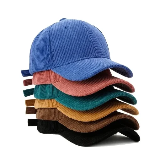 Gorras de béisbol de pana de otoño 100% algodón