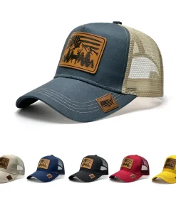 Gorras de béisbol de piel de moda para hombre y mujer