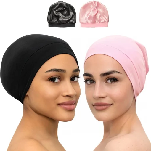 Gorro Satén Elástico Suave Forrado Moda