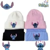 Gorro Tejido Bordado de Stitch Kawaii