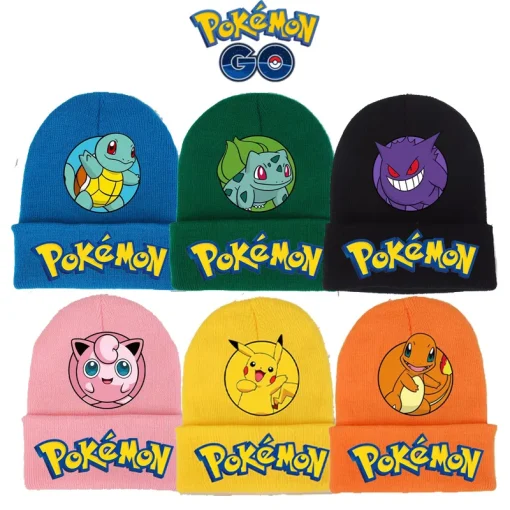 Gorro de punto Pokemon estampado