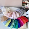 Gorros tejidos térmicos de conejo de Angora para mujer