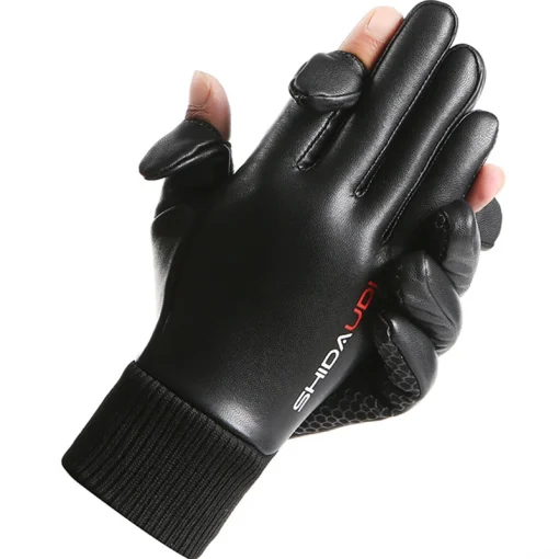 Guantes de invierno impermeables para moto, 2 dedos