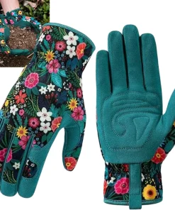 Guantes de jardinería de cuero transpirables