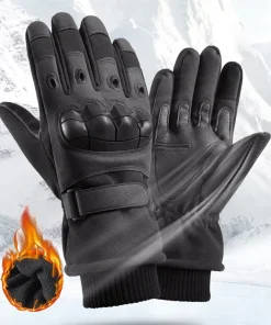 Guantes de moto de invierno, a prueba de frío, de dedos completos