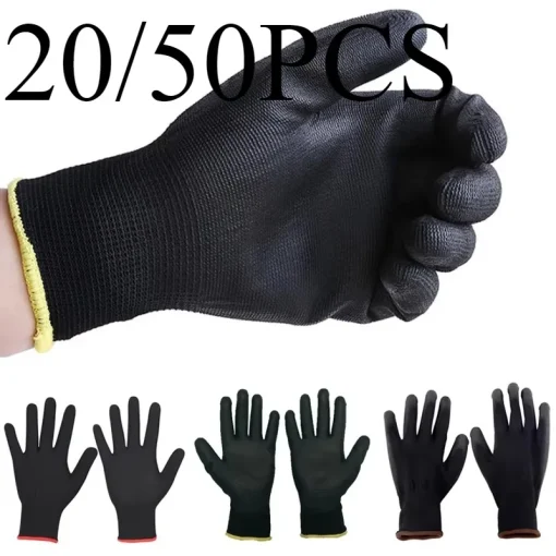 Guantes de protección PU y nylon