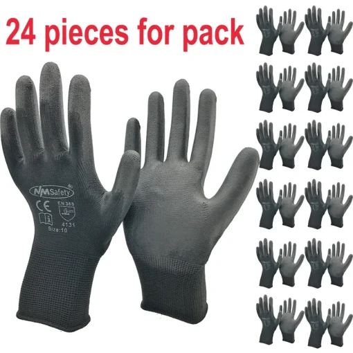 Guantes de trabajo seguridad 12 pares