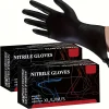 Guantes desechables de nitrilo negro