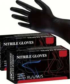 Guantes desechables de nitrilo negro