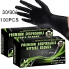 Guantes desechables de nitrilo negro 3060100PCS