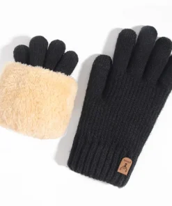 Guantes térmicos de lana gruesos de invierno