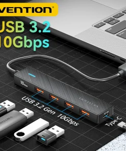 HUB USB 3.2 Gen2 de 5 puertos