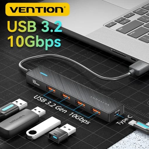 HUB USB 3.2 Gen2 de 5 puertos