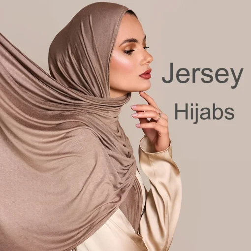 Hijab jersey algodón Modal, chal musulmán