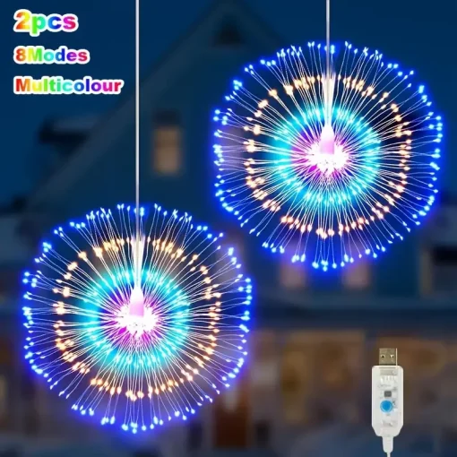 Iluminación de fuegos artificiales Starburst alimentada por USB