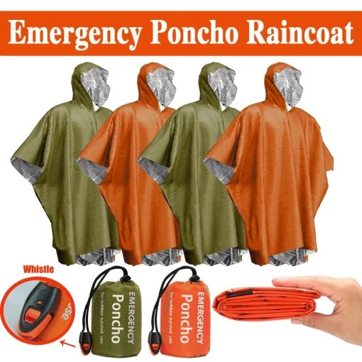 Impermeable de aluminio desechable, para emergencias