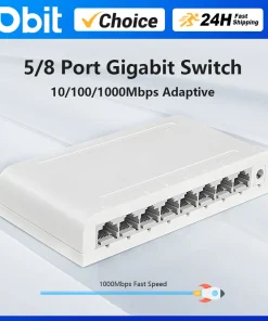 Interruptor Ethernet 58 puertos 101001000 Mbps