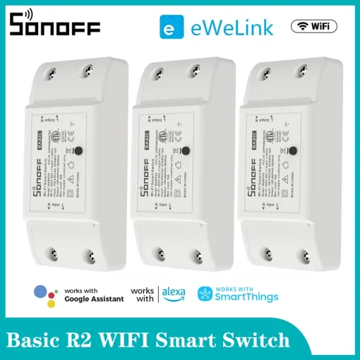 Interruptor inteligente Sonoff Basic R2 WiFi Control Alexa Google