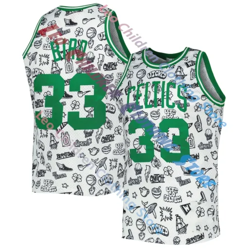 Jersey Retro Bird Celtics Blanco 198586