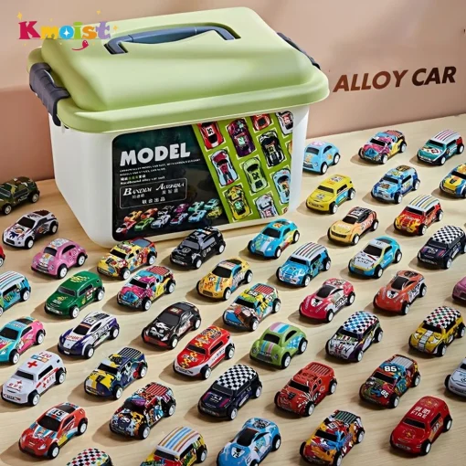 Juego de modelos de coches de aleación con caja