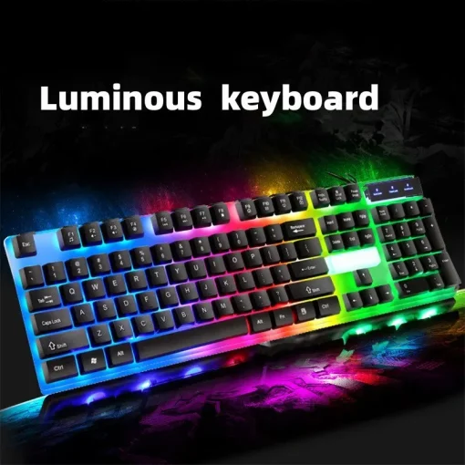 Juego de teclado con cable USB ITLY 104 teclas