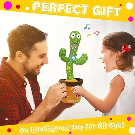 Juguete musical y de aprendizaje de cactus bailón